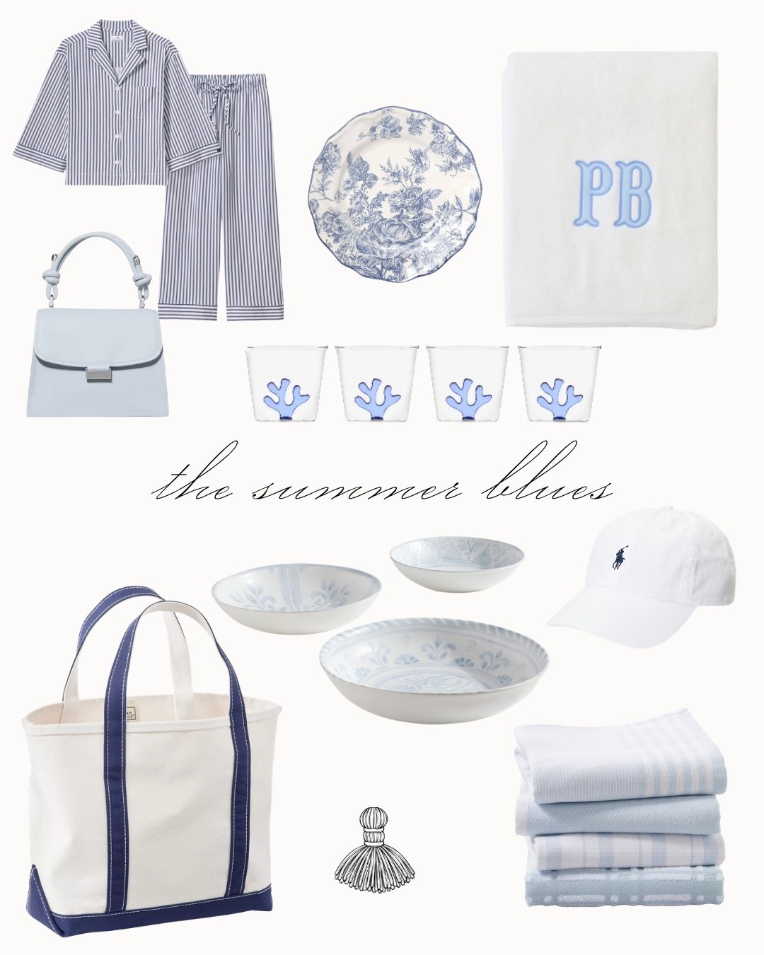 Summer blues. Summer hosting. Summer ideas. Summer aesthetic. Nancy meyers aesthetic. Martha Stewart aesthetic.