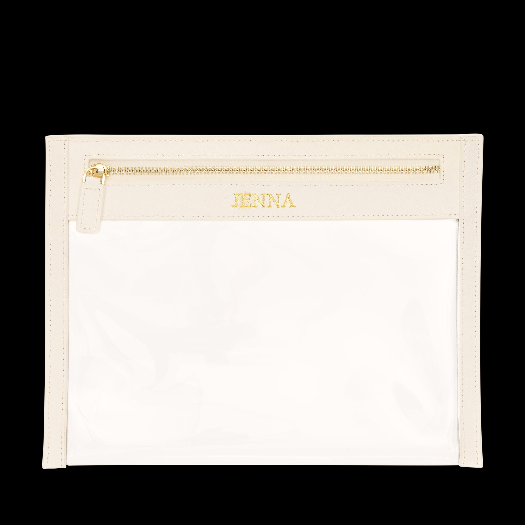 Lily & Bean Clear Travel Pouch White | Lily and Bean