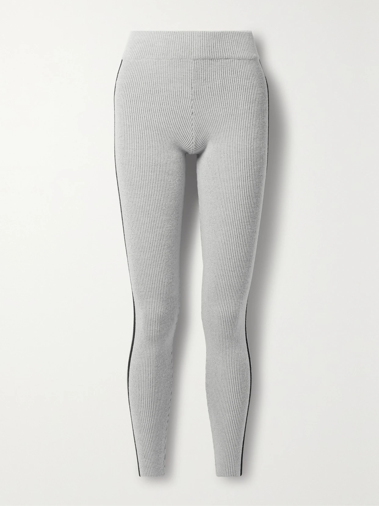 Cordova - Soelden Striped Ribbed Stretch-merino Wool Leggings - Gray | NET-A-PORTER (US)