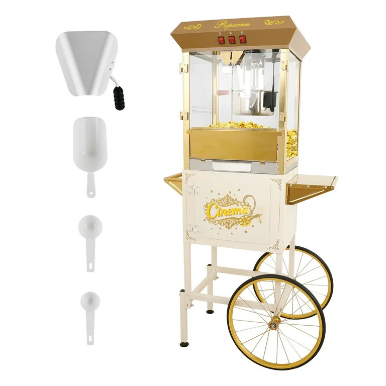 Miniyam 16 oz Commercial Popcorn Machine with Cart, High-Power 850W Popcorn Maker with Stainless ... | Walmart (US)