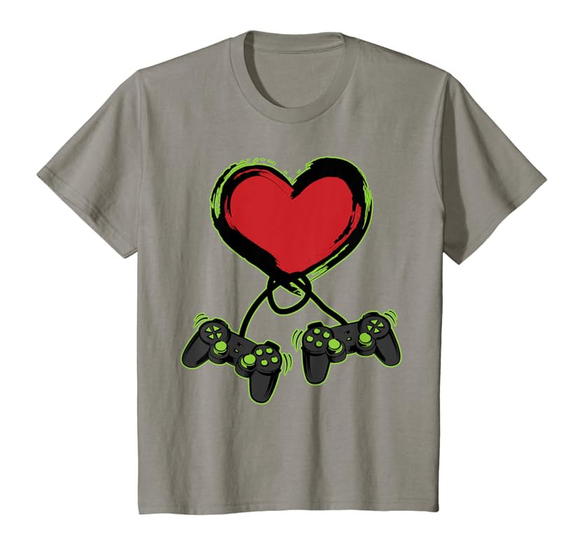 Video Gamer Heart Controller Valentine's Day Shirt Kids Boys T-Shirt | Amazon (US)