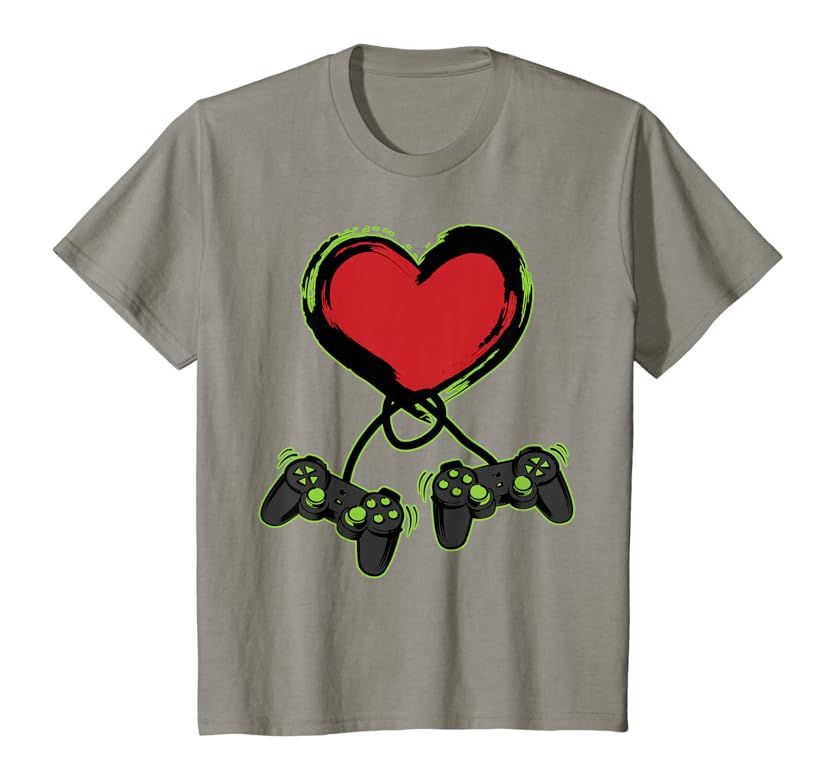 Video Gamer Heart Controller Valentine's Day Shirt Kids Boys T-Shirt | Amazon (US)