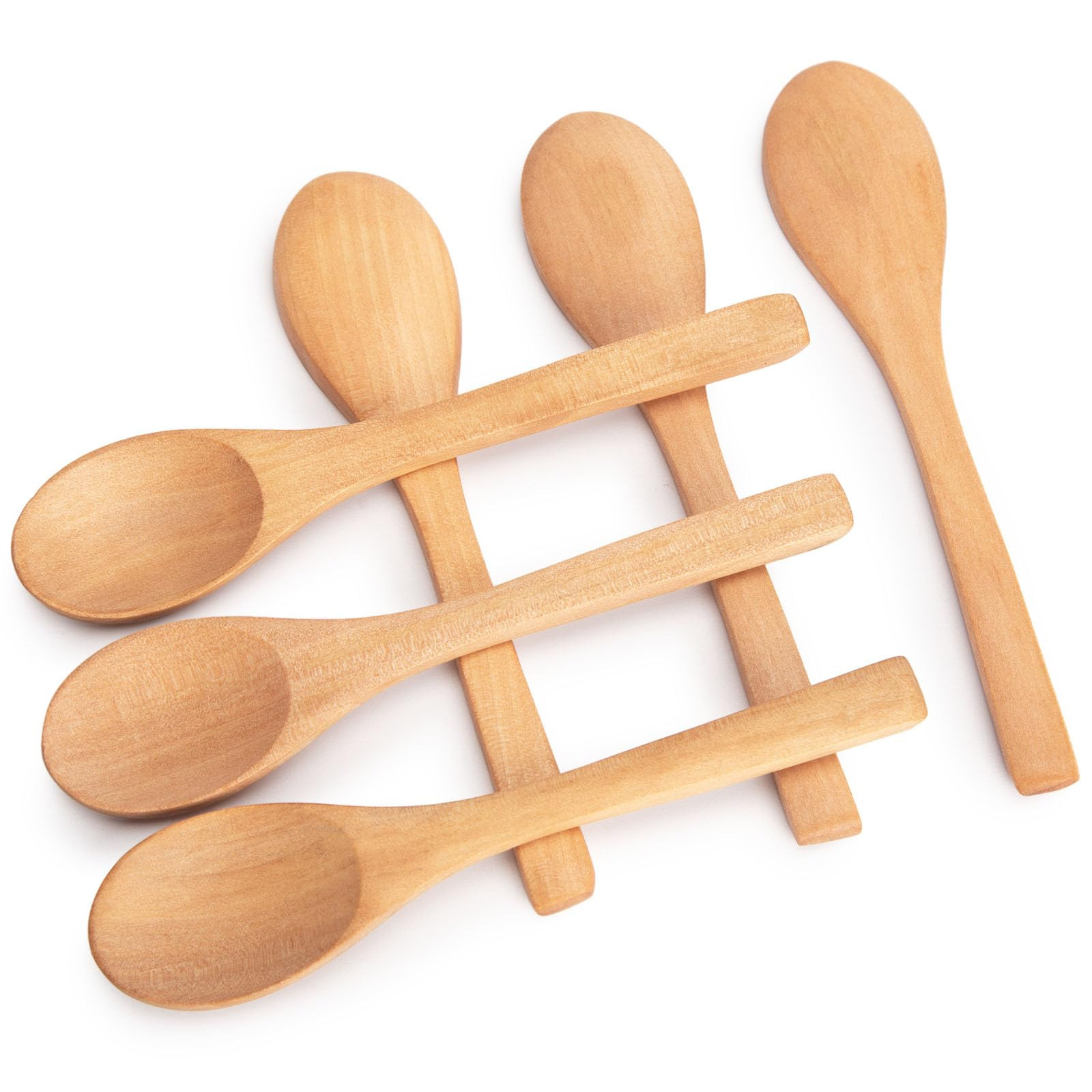 HANSGO Small Wooden Spoons, 6PCS Wooden Spoons for Eating Honey Coffee Tea Jam Bath Salts, 6 Inch... | Amazon (US)