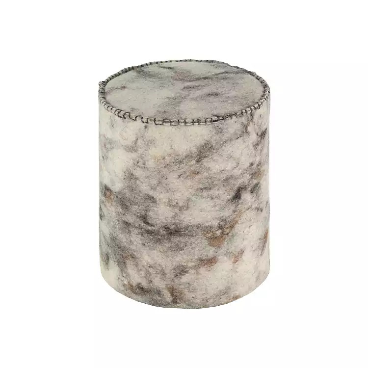 Black Woven Cylinder Pouf | Kirkland's Home