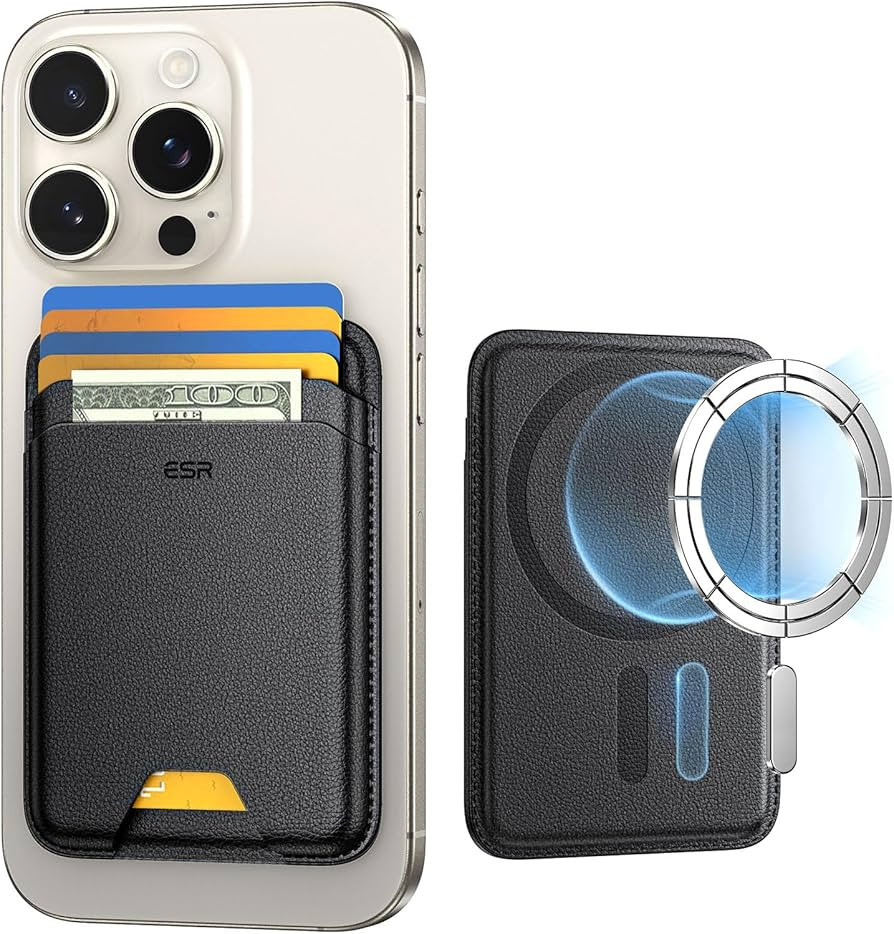 ESR for MagSafe Wallet, 5-Card Holder, iPhone Wallet with 3,200 g Magnetic Strength, Vegan Leathe... | Amazon (CA)