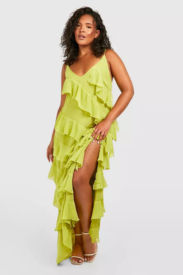 Plus Ruffle Strap Maxi Dress | boohoo (US & Canada)