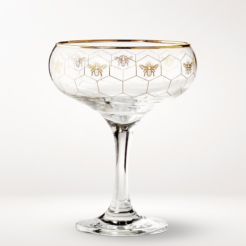 Honeycomb Coupe Glasses, Set of 4 | Williams-Sonoma