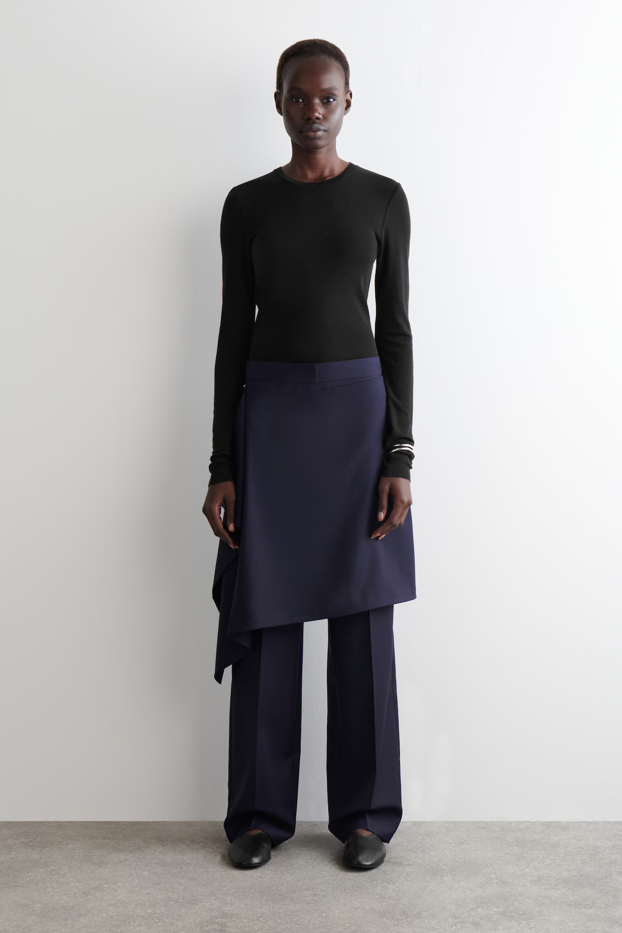 WOOL SKIRT PANTS - NAVY | COS US | COS (US)