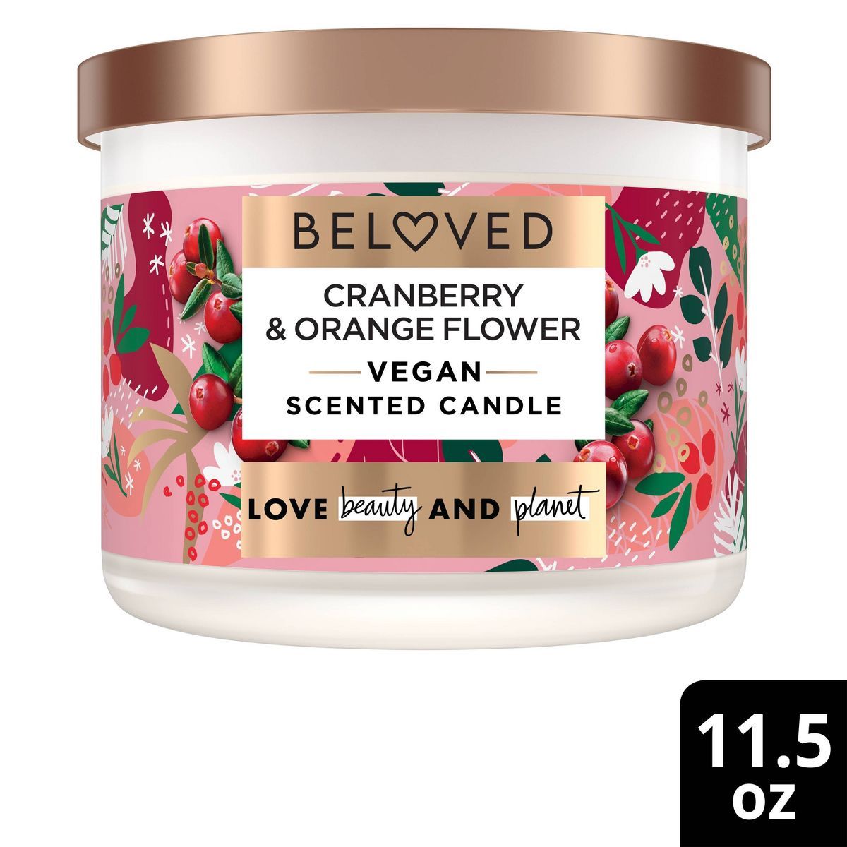 Beloved Cranberry and Orange Flower 2-Wick Candle - 11.5oz | Target