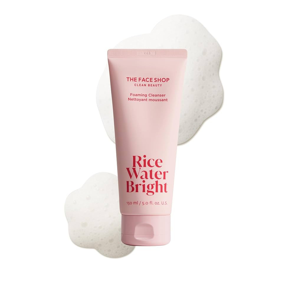 The Face Shop Rice Water Bright Foaming Facial Cleanser with Ceramide, Gentle Face Wash for Hydra... | Amazon (US)