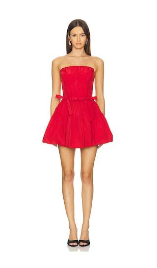 Kamilla Tech Taffeta Dress in Burgundy | Revolve Clothing (Global)