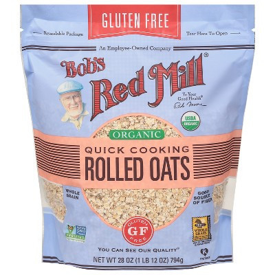 Bob's Red Mill Gluten Free Organic Quick Cooking Rolled Oats - 28oz | Target