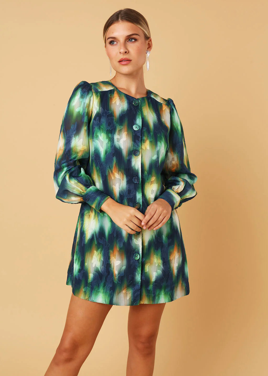 Ellen Dress Starlight Burnout Chiffon | Abbey Glass