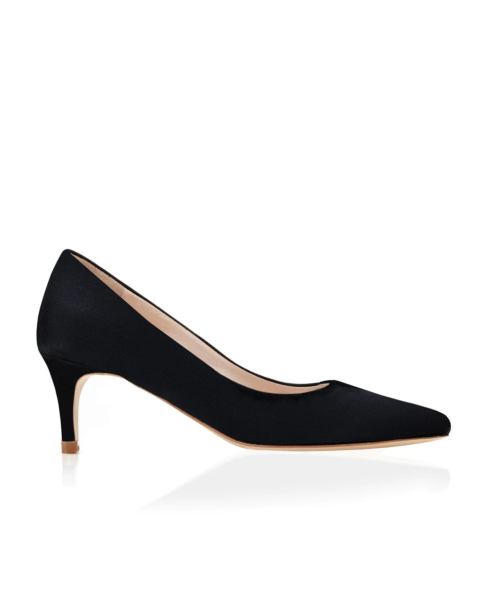 Tess Black Suede Low Heel | Emmy London | Emmy London