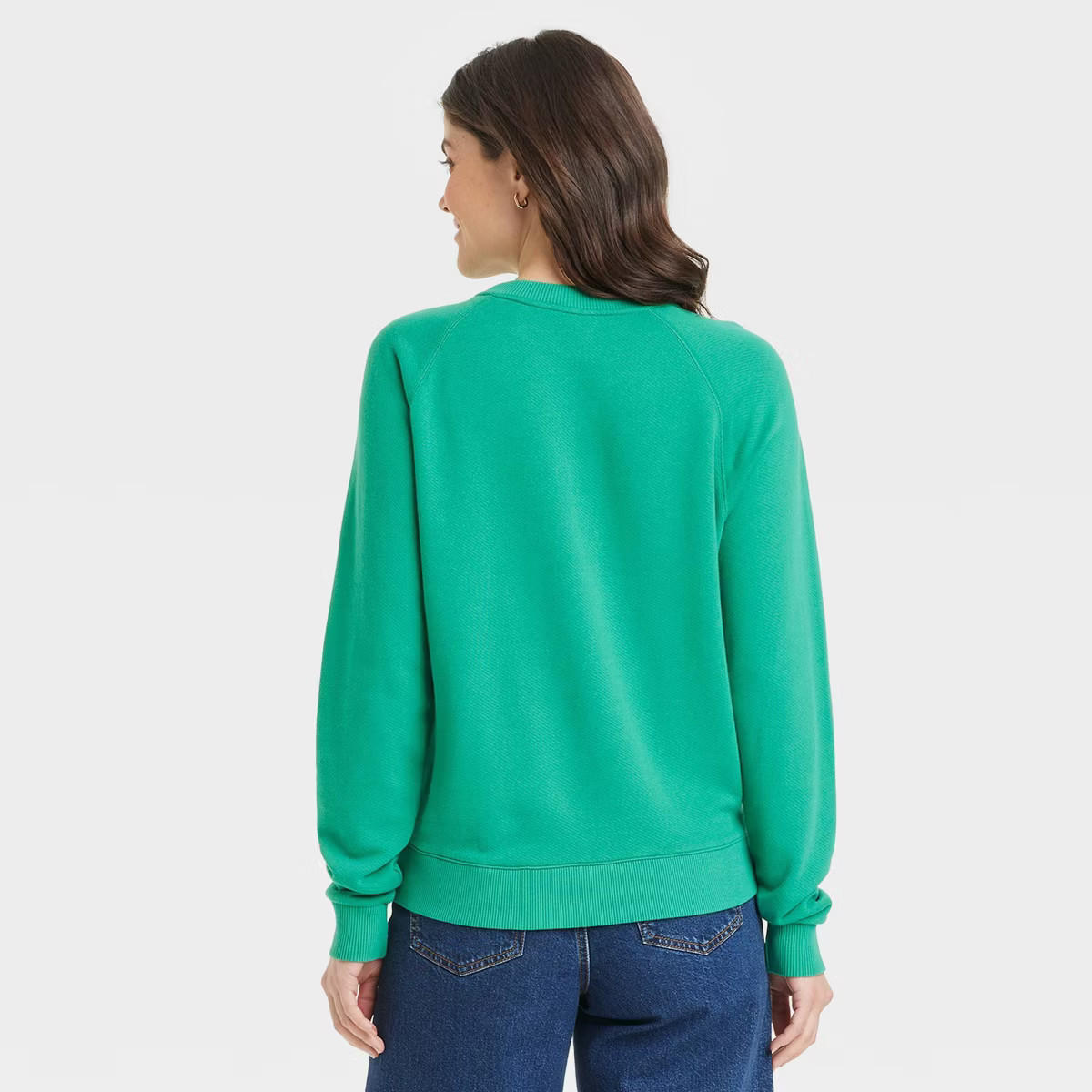 Women's Leisure Studio French Terry Sweatshirt - Universal Thread™ Green L | Target