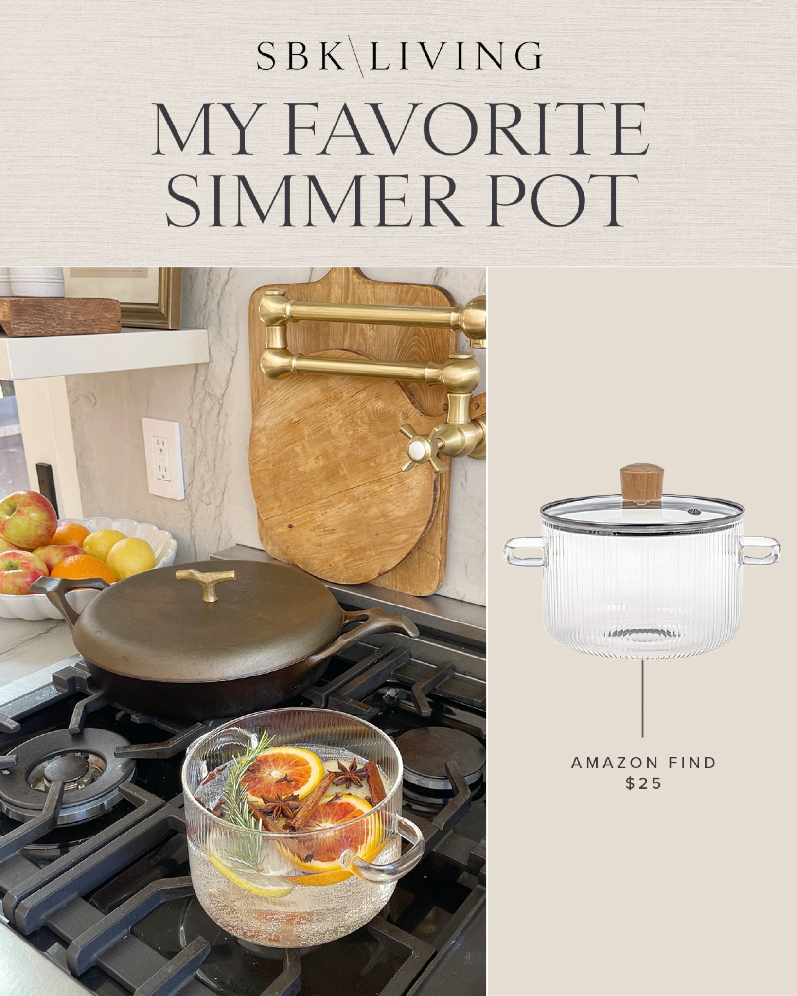 HOME \ glass simmer pot favorite from Amazon - $25!! Perf for fall and the holidays 🫶🏻

Kitchen 
Cooking 

#LTKSeasonal #LTKHome #LTKFindsUnder50