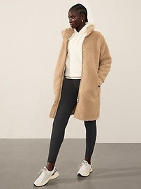 Fleece Hybrid Coat | Athleta