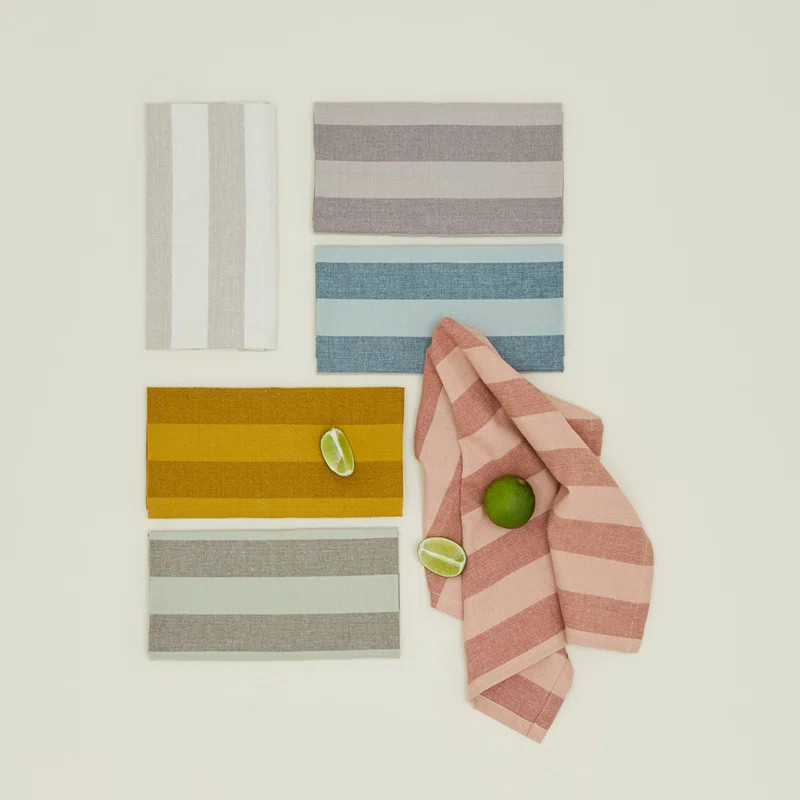 Essential Cotton Striped Square Napkin (Set of 4) | Wayfair North America