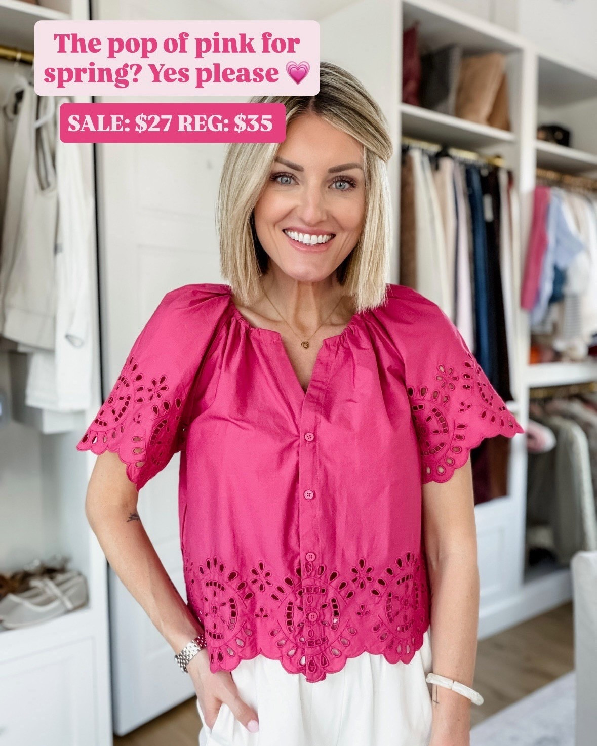 The perfect pop of color for spring 💕 love the detailing on this top! Grab it while it’s 25% off! Wearing XS. 

Loverly Grey, Target find, Target fashion, pink blouse, pink top, spring fashion, spring outfit ideas 

#LTKSaleAlert #LTKspring #LTKootd