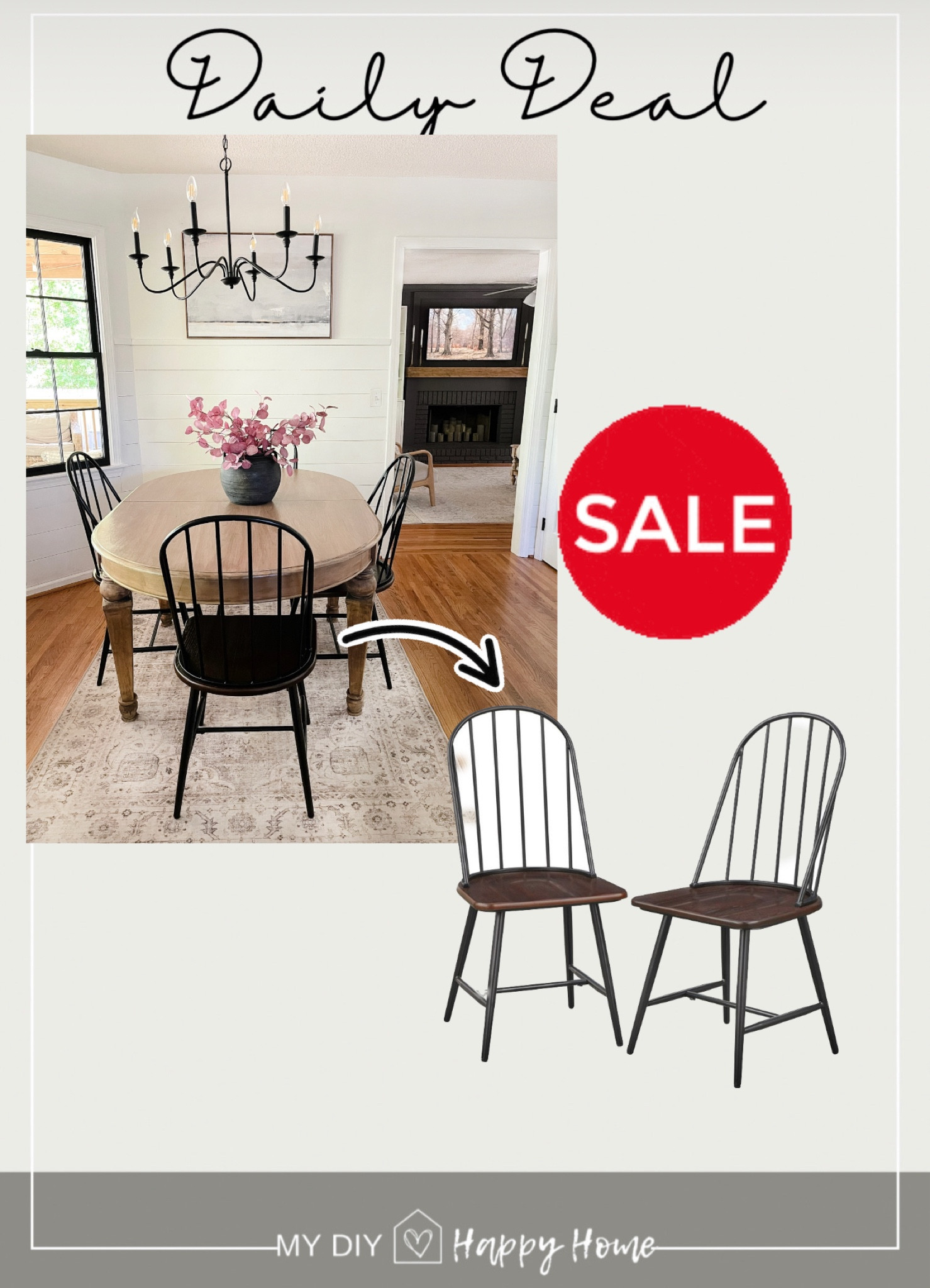 My dining chairs are on sale today 25% off!!! Sold as a set of 2. Very sturdy made of metal and wood. 

#LTKFind #LTKsalealert #LTKhome