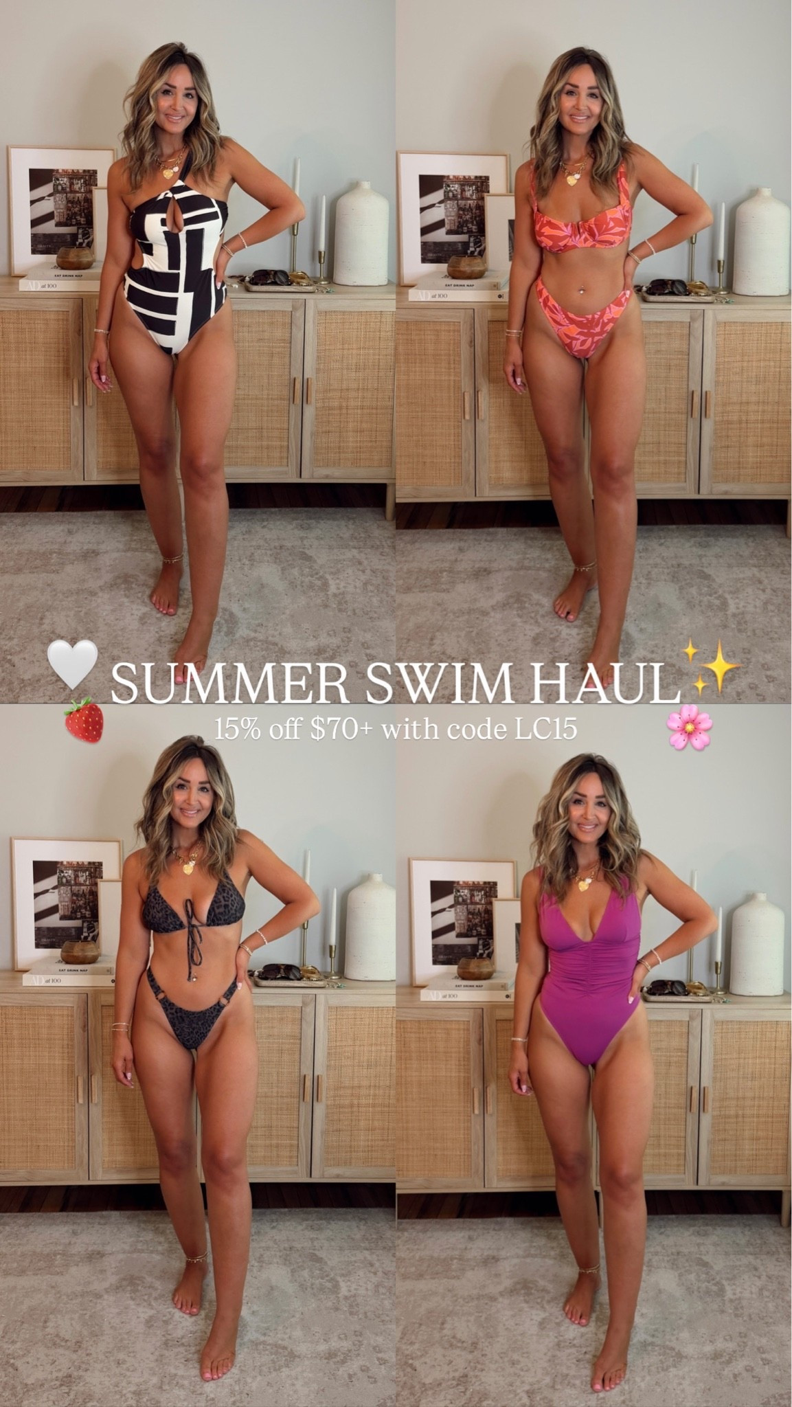 summer vacay  swim haul 👙 15% off with $70+ with code LC15 // im wearing a size M in the tops, size S in the bottoms. sized up to a L in the crochet dress, size M in the shorts, but these run big i’d size down. swimwear, spring break, vacation @Cupshe

#LTKSwim #LTKTravel #LTKootd
