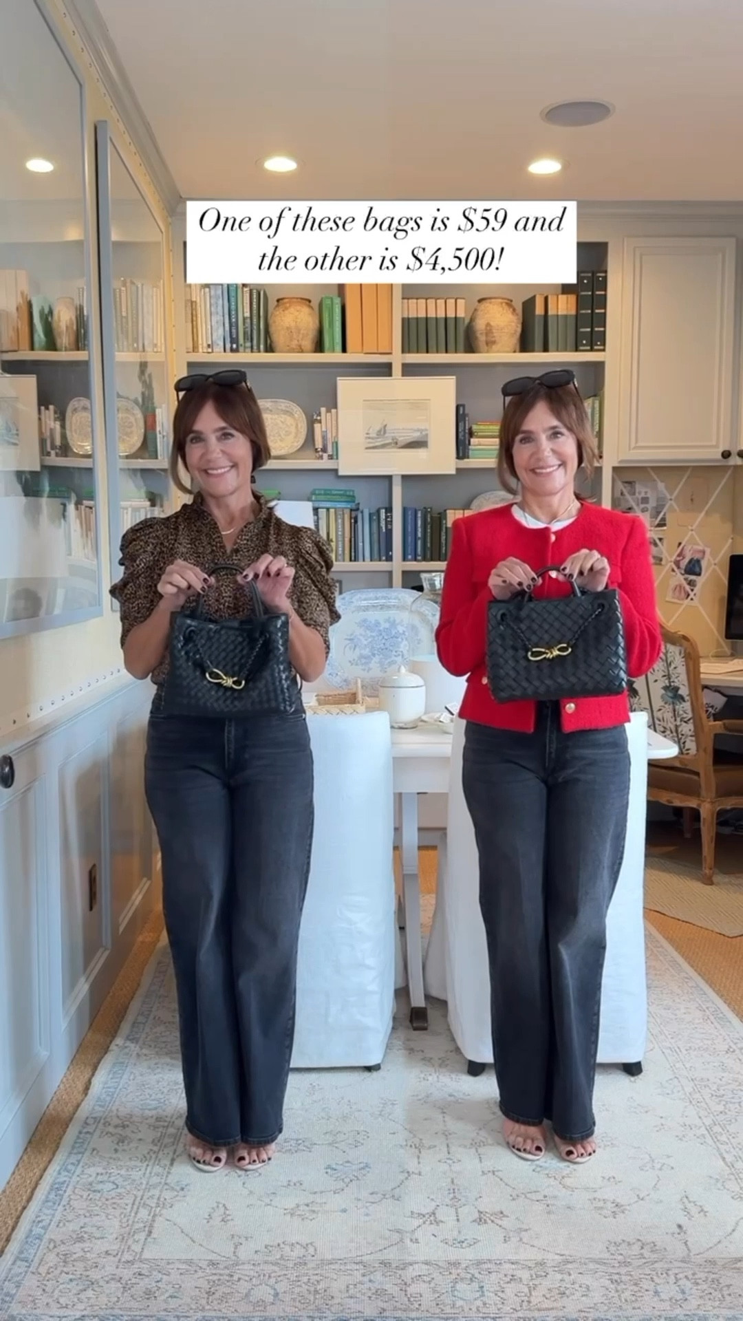 One of these bags is $55 from Amazon and the other is a $4,700 Bottega Veneta bag! Can you guess which is which? ✨

I’m not usually one for a dupe, but I have to say this Amazon one inspired by the Bottega Veneta Andiamo is really good 🥳

#LTKOver40 #LTKSaleAlert #LTKootd