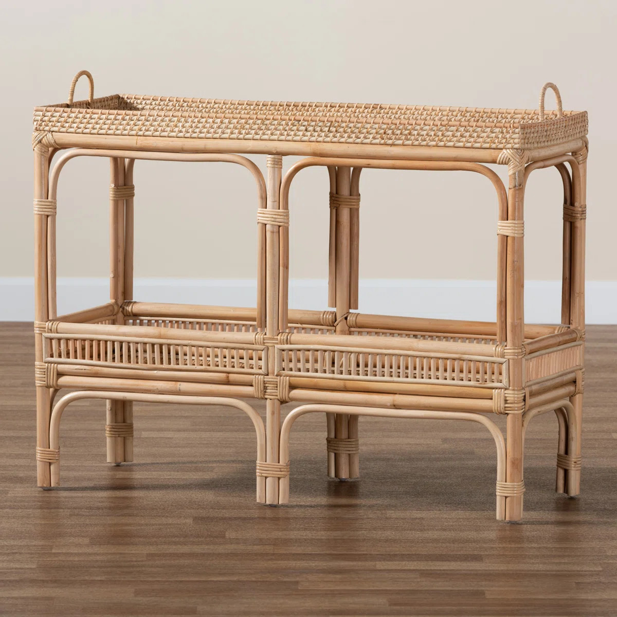 Lombok Modern Bohemian Rattan Console Table | Wayfair North America