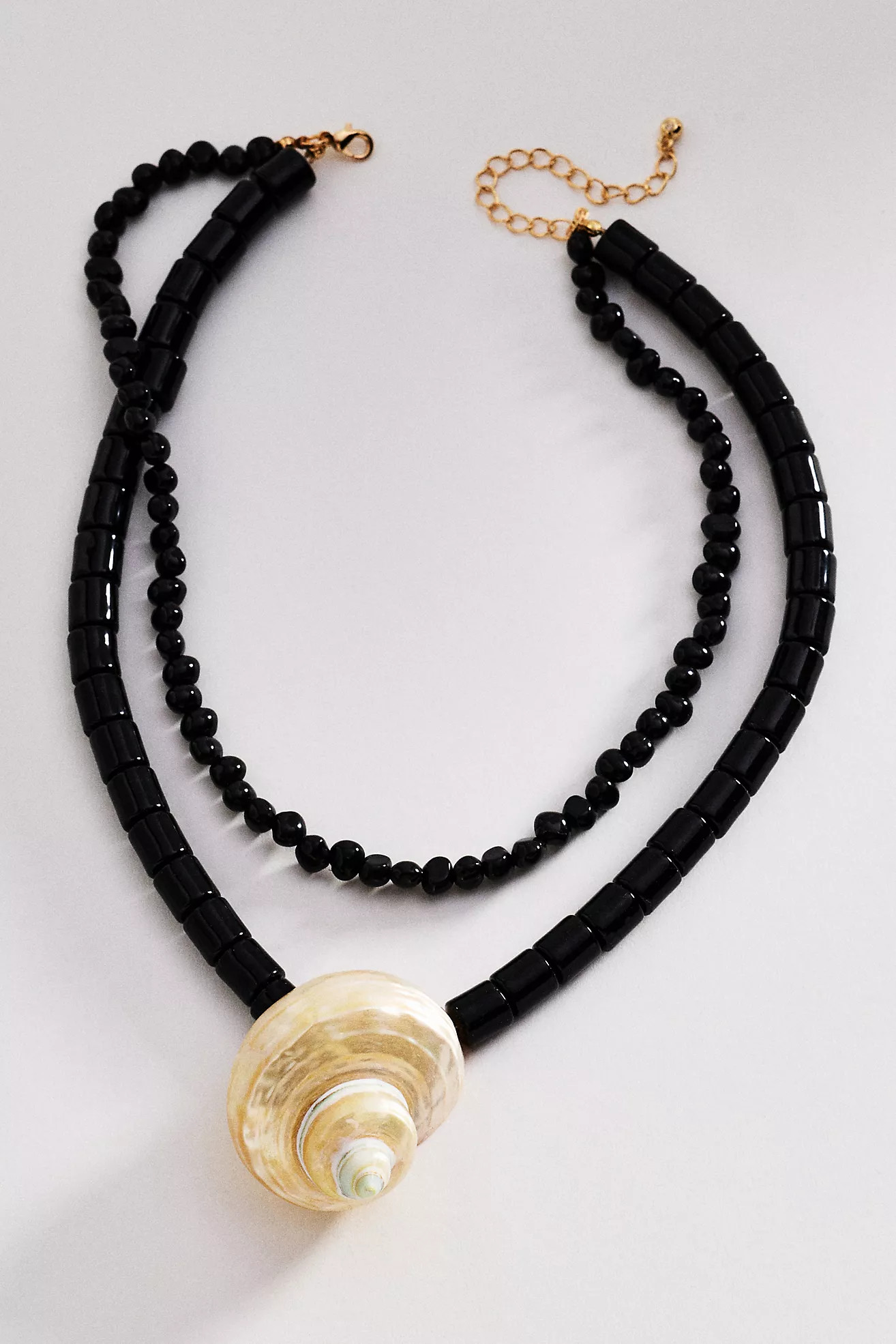 Beaded Large Shell Pendant Necklace | Anthropologie (US)
