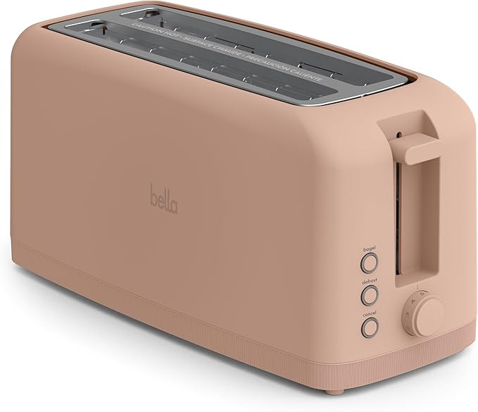 bella 4 Slice Slim Toaster, Fits-anywhere™ Kitchenware, 6 Setting Shade Control with Reheat & C... | Amazon (US)