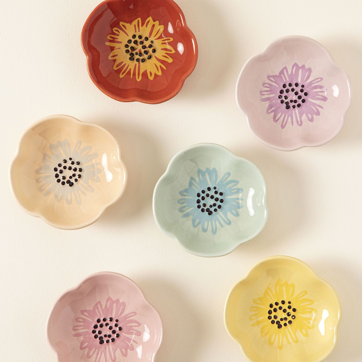 Little Flower Snack Bowls - Set of 6 | UncommonGoods