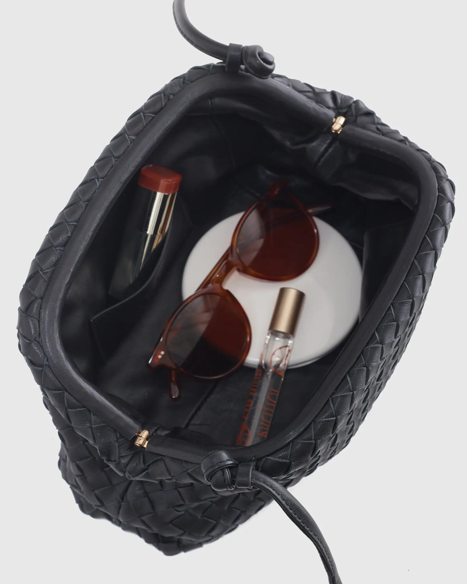 Italian Leather Handwoven Pouch Crossbody Clutch | Quince