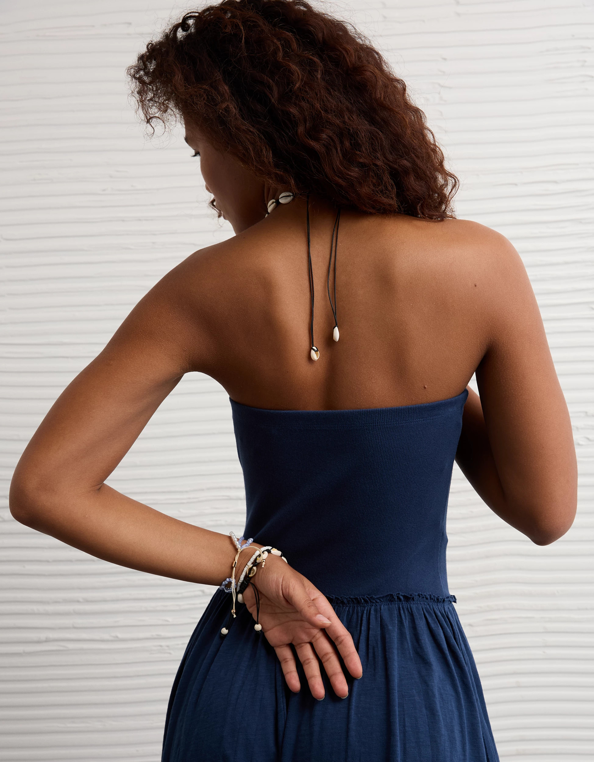 AE Sunchaser Strapless Midi Dress | American Eagle Outfitters (US & CA)