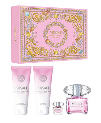 Versace 4-Pc. Bright Crystal Eau De Toilette Gift Set - Macy's | Macy's