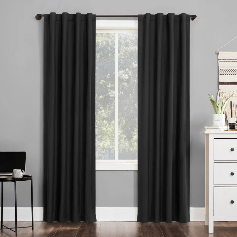 Wayfair Basics® Solid Blackout Thermal Rod Pocket Curtain Panel | Wayfair North America