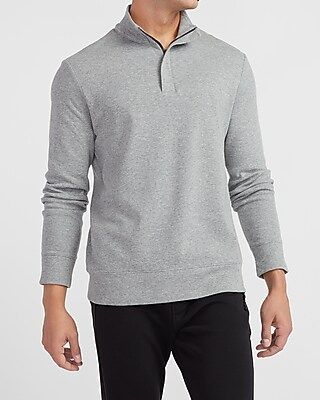 Solid Knit Quarter Zip Sweatshirt | Express