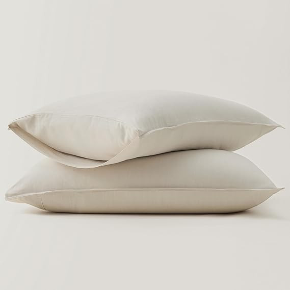 Pillowcases King Size Set of 2, Linen Tencel Lyocell Pillow Cases, Soft and Breathable, Moisture-... | Amazon (US)