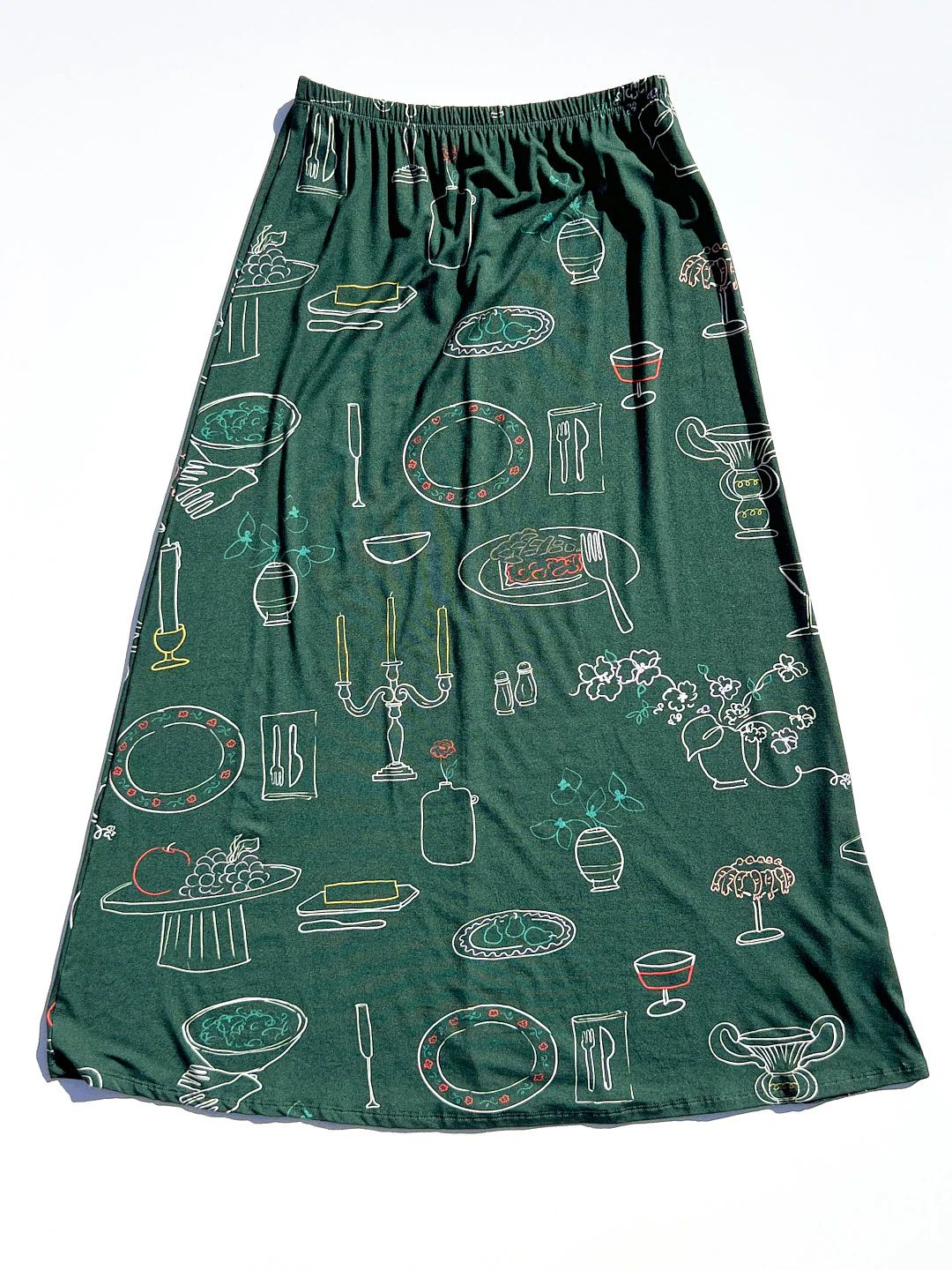 Lauren Maxi Skirt - Set the Table Forest | Lisa Says Gah
