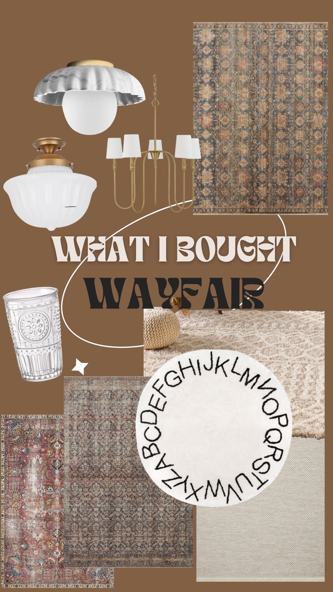 some of the Wayfair finds  I bought for our 1922 home; warm and cozy is the vibe. #homedecor