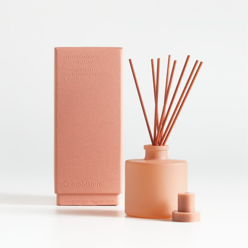 Monochrome No. 11 Bloom Scented Reed Diffuser - Grapefruit, Pink Peppercorn and Peony + Reviews |... | Crate & Barrel