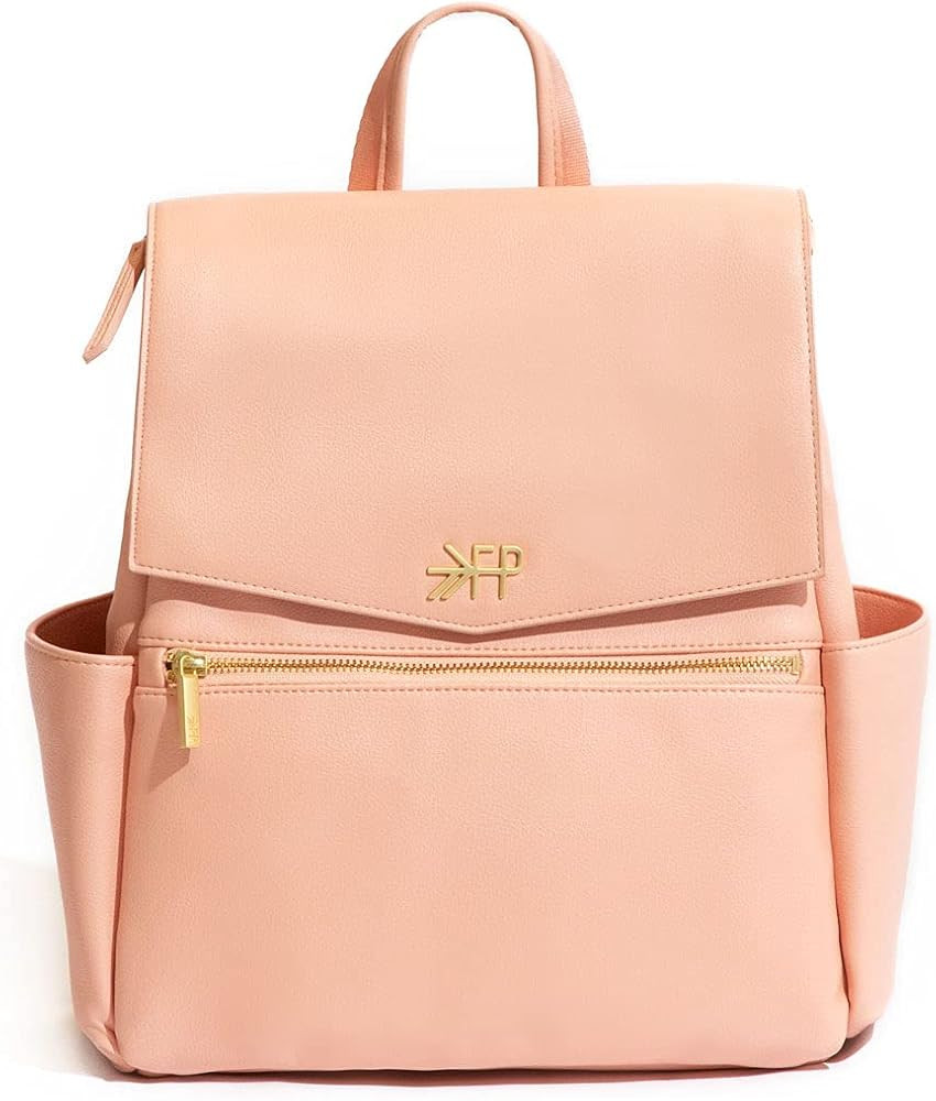 Freshly Picked Convertible Mini Classic Diaper Bag Backpack, Peach | Amazon (US)