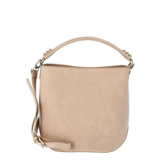 Time and Tru Women's Bucket Crossbody Handbag, Mocha Splash - Walmart.com | Walmart (US)