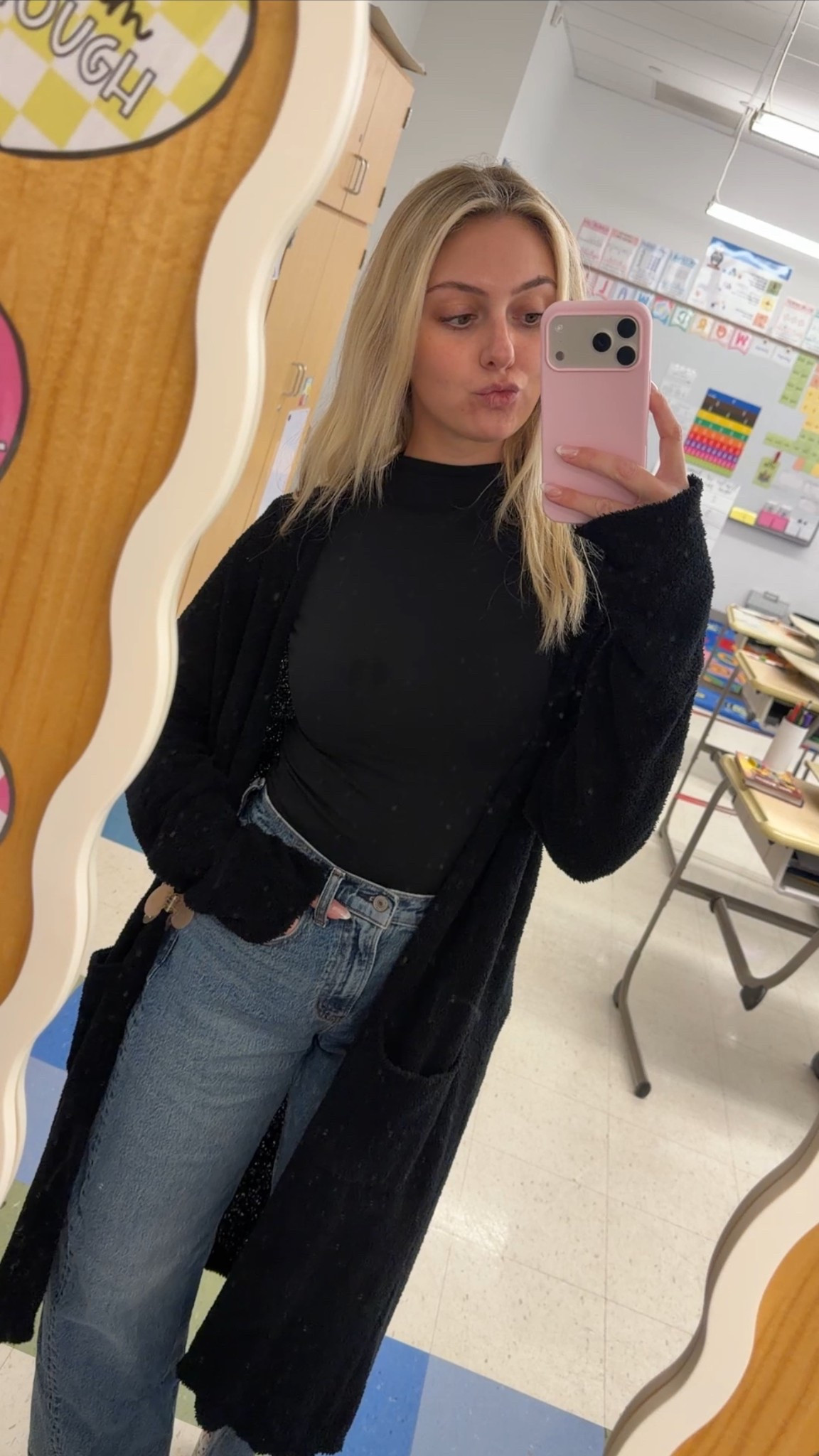 Abercrombie BOGO 50% sale is happening now!! My top and denim are both from A&F - snag them at a discounted price. This is one of my go to work outfits as a teacher! 

#LTKSaleAlert #LTKWorkwear #LTKootd