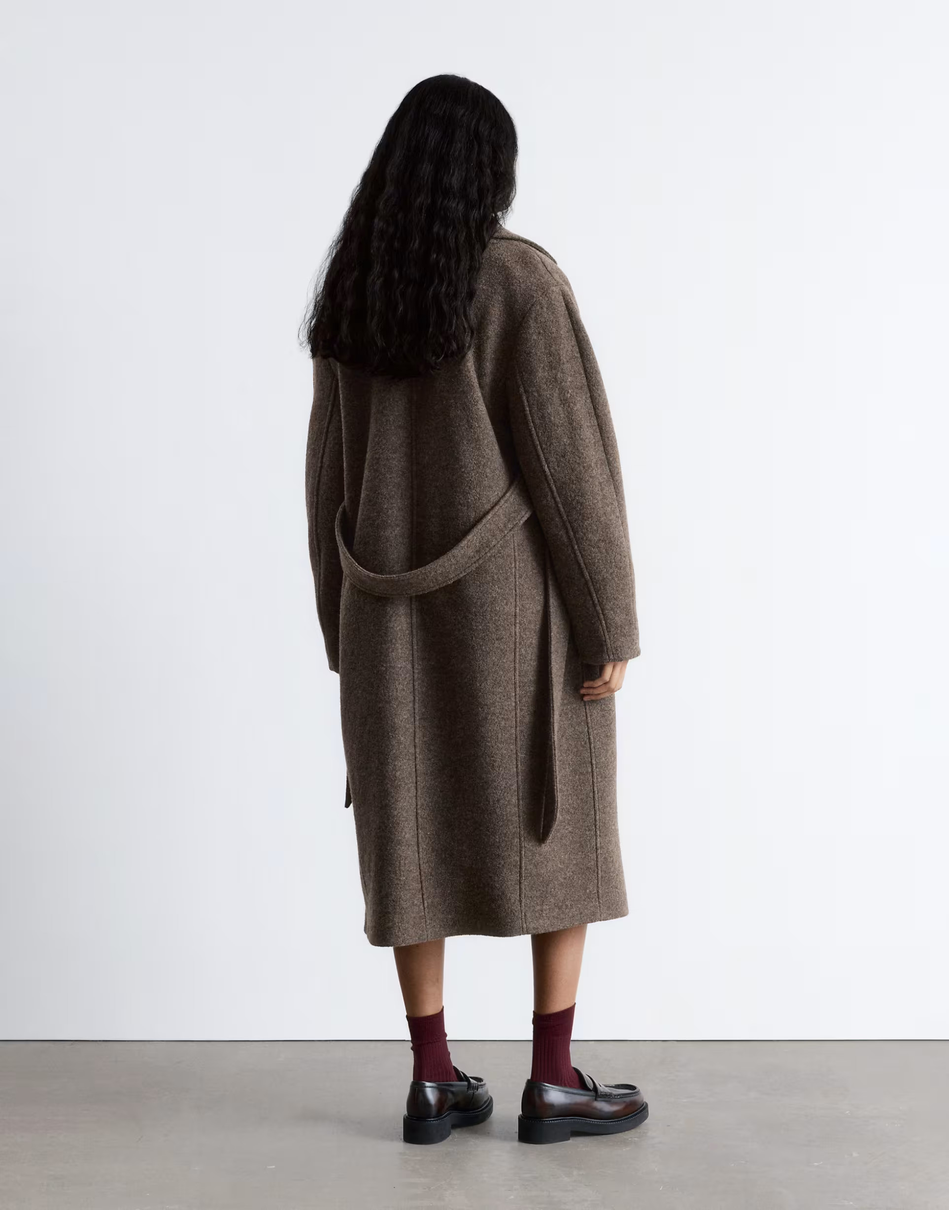 & Other Stories belted wool coat in mole brown | ASOS (Global)
