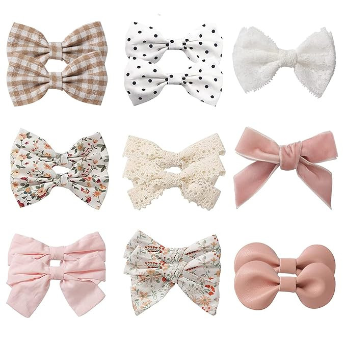 Baby Hair Clips Fully Lined Non Slip Hair Pins Baby Girls Hair Bows Barrettes Hair Accessories fo... | Amazon (US)