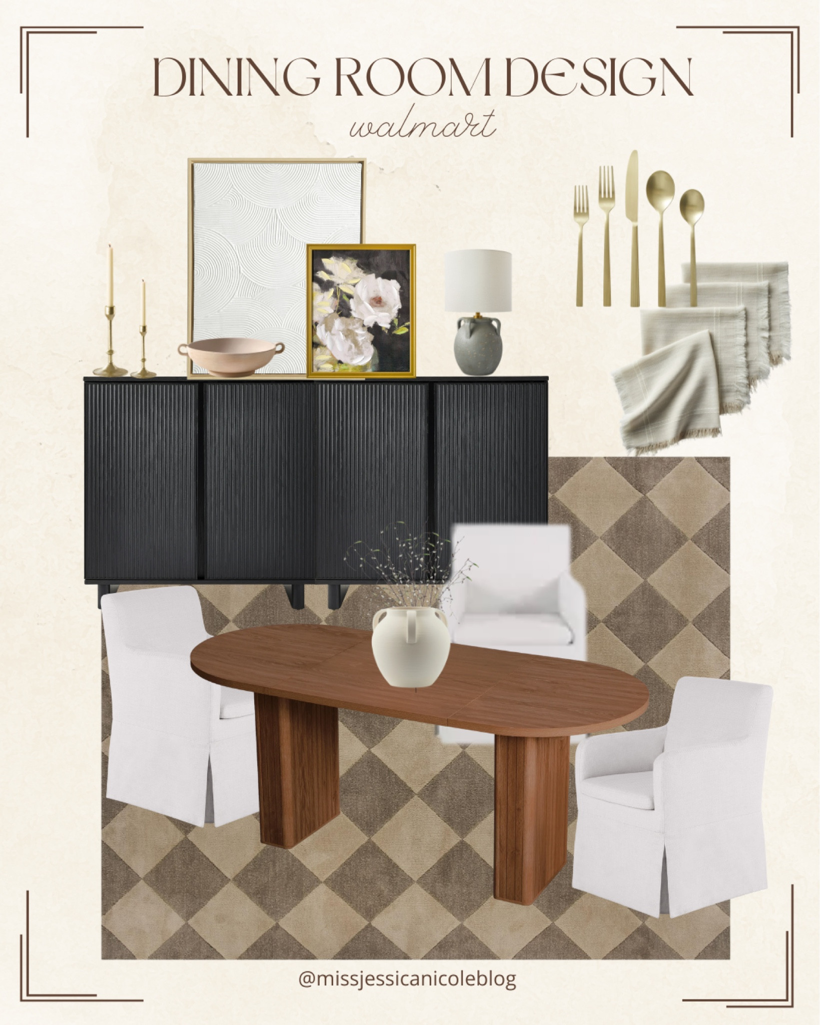It’s all from Walmart!

Dining room inspo // Walmart home decor // Walmart furniture // wall art // slipcovers dining chairs // moody home inspo // 

#LTKHome