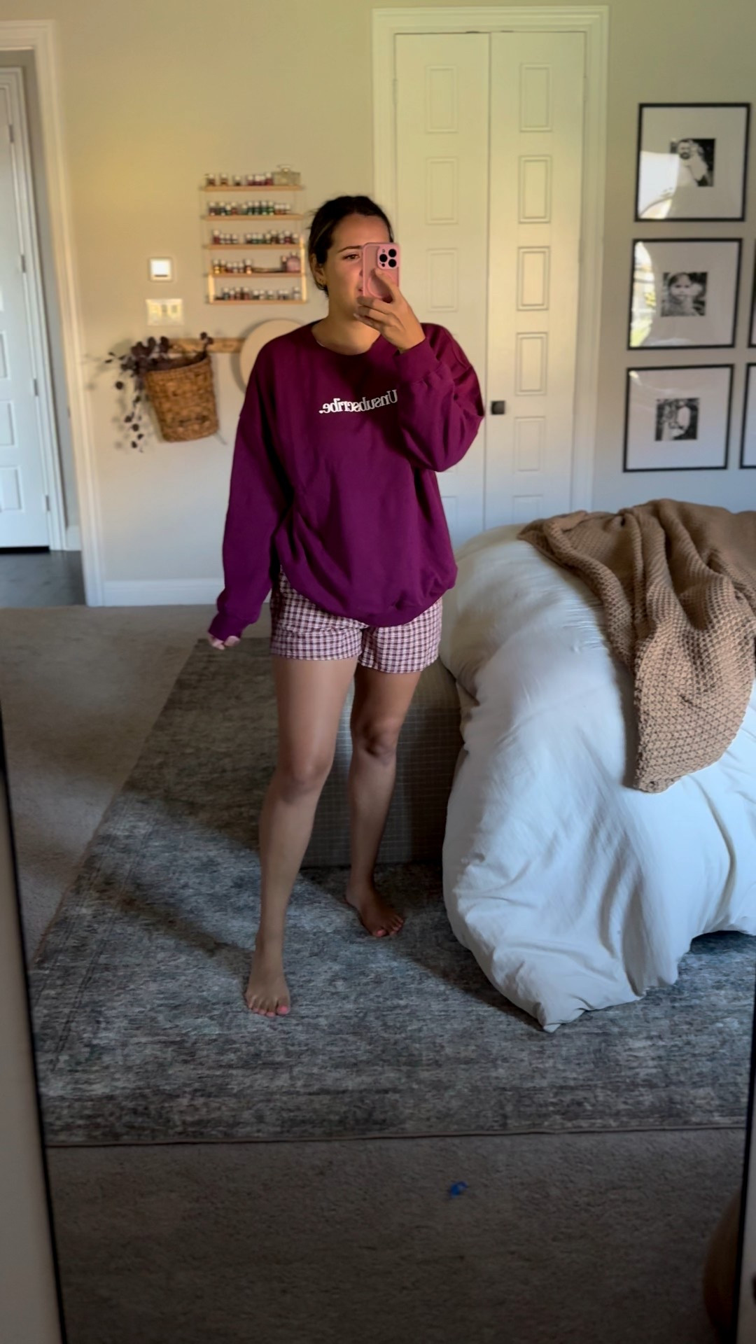 I sized up in the shorts and you don’t need to size up in the sweatshirt, it’s perfectly oversized (I’m wearing a large, wish it was a medium)

Boxer shorts // school drop off outfit // lounge outfit 

#LTKStyleTip #LTKFindsUnder50