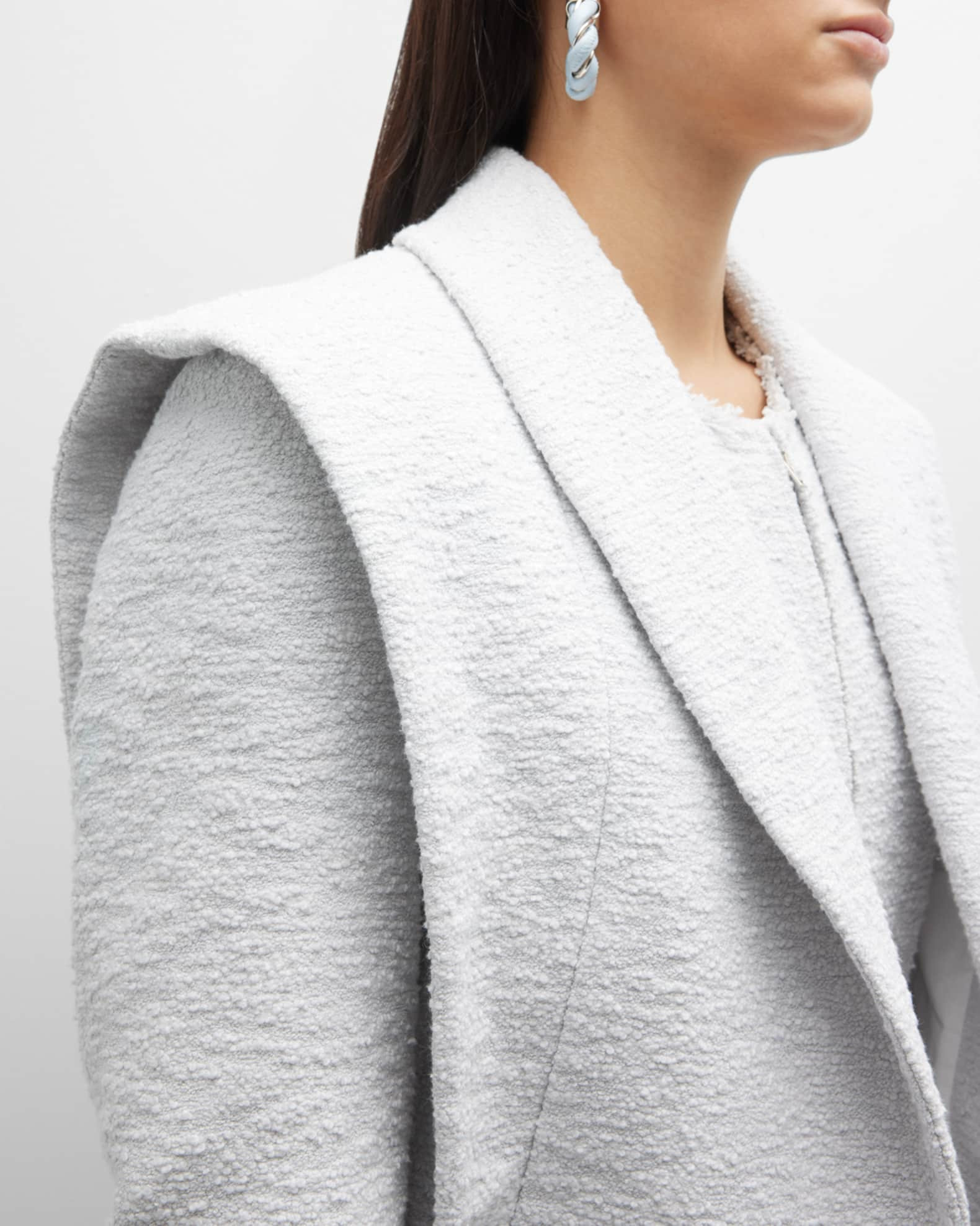 Oceana Cropped Open-Front Structured Jacket | Neiman Marcus