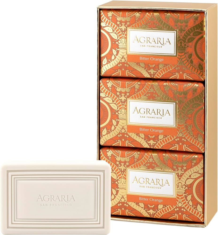 AGRARIA Luxury Bath Collection Bitter Orange Soap Bar, Moisturizing Body Bar Soap, Kukui Oil Infu... | Amazon (US)