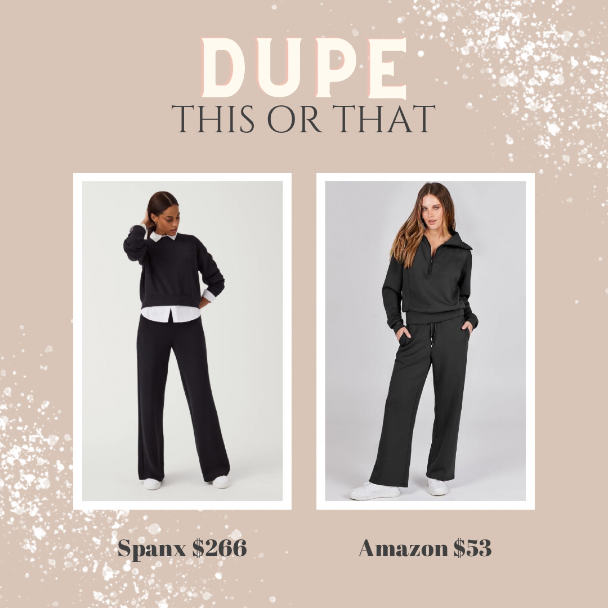Dupe!
This or That?
Spanx vs Amazon
$266 vs $53

#LTKfindsunder100 #LTKstyletip #LTKsalealert
