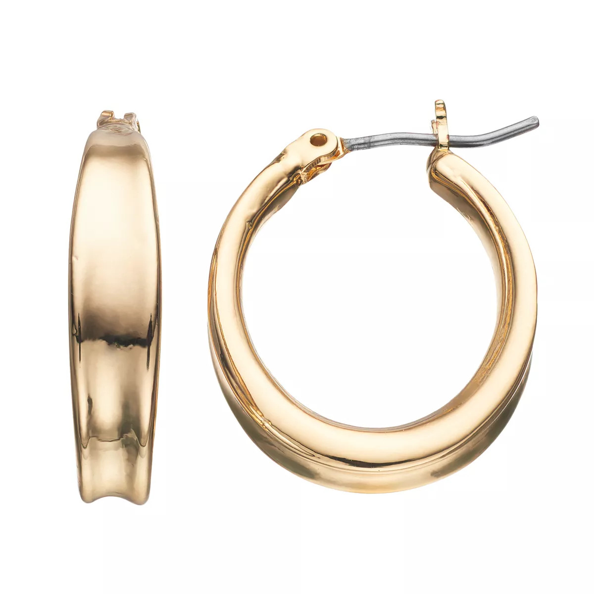 Napier Gold Tone Hoop Earrings | Kohl's